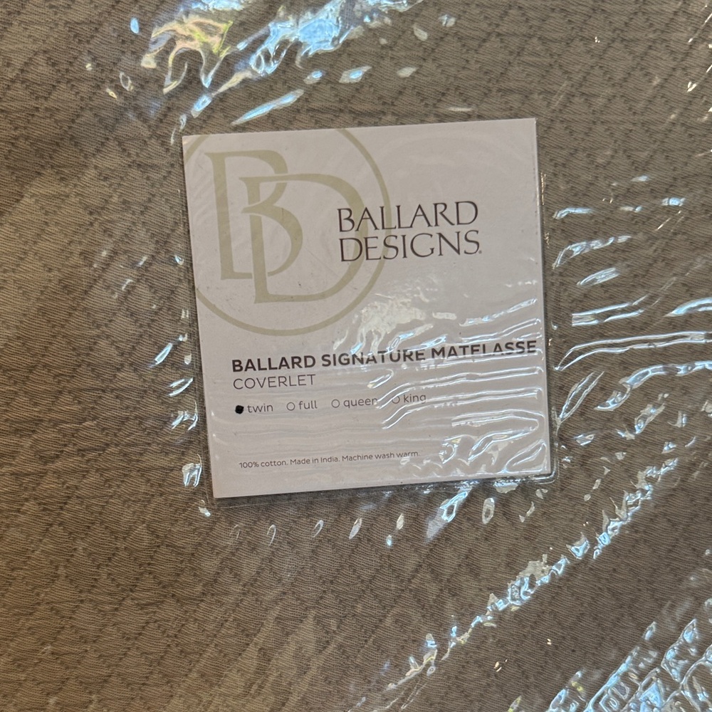 Ballard Designs Tan Coverlet (Twin)